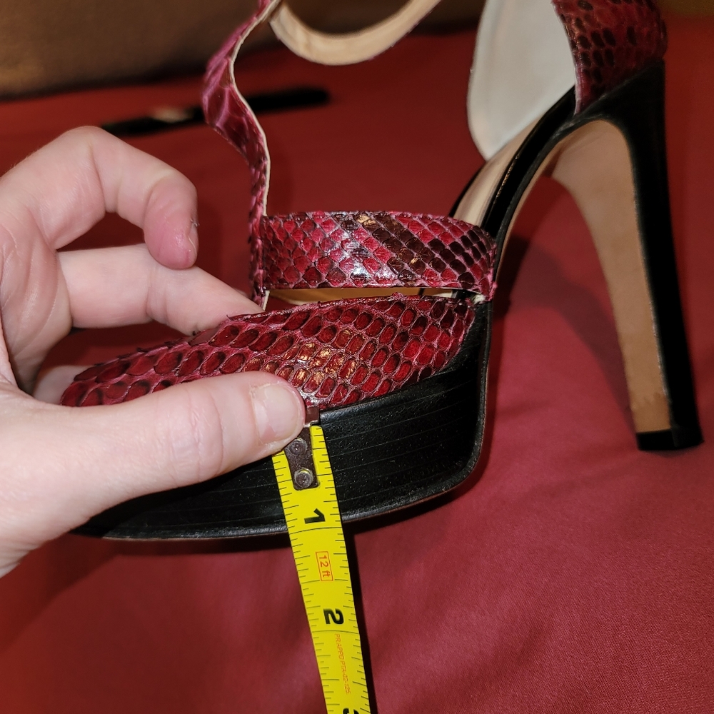 Alexandre Birman Natural Python High Heels (Size … - image 8